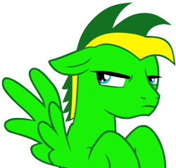 Size: 1018x973 | Tagged: safe, artist:didgereethebrony, derpibooru import, oc, oc only, oc:didgeree, pegasus, pony, grumpy, solo