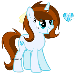 Size: 1024x1012 | Tagged: safe, artist:xylenneisnotamazing, derpibooru import, oc, oc:diamante, pony, unicorn, bow, female, hair bow, mare, simple background, solo, transparent background