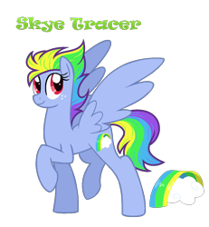 Size: 1000x1080 | Tagged: safe, artist:andy-hazards, derpibooru import, oc, oc only, oc:skye tracer, pegasus, pony, base used, female, freckles, mare, offspring, parent:rainbow dash, parent:soarin', parents:soarindash, raised hoof, simple background, solo, transparent background