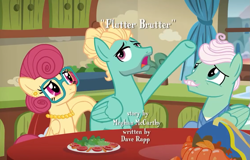 Size: 1125x720 | Tagged: safe, derpibooru import, screencap, gentle breeze, posey shy, zephyr breeze, pegasus, pony, flutter brutter, dave rapp, female, male, meghan mccarthy, wings