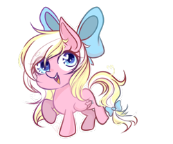 Size: 1024x855 | Tagged: safe, artist:ellaellylove, derpibooru import, oc, oc:bay breeze, pegasus, pony, bow, chibi, cute, female, hair bow, heart eyes, mare, open mouth, simple background, tail bow, transparent background, wingding eyes