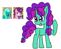 Size: 520x413 | Tagged: safe, artist:徐詩珮, derpibooru import, glitter drops, sugar belle, alicorn, pony, unicorn, my little pony: the movie, glitterbelle (ship), glittercorn, magical lesbian spawn, next generation, offspring, parent:glitter drops, parent:sugar belle, parents:glitterbelle, shipping