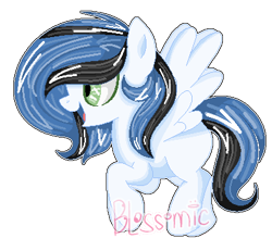 Size: 396x366 | Tagged: safe, artist:blossomic, derpibooru import, pegasus, pony, female, mare, simple background, solo, transparent background