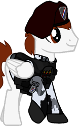 Size: 333x532 | Tagged: safe, artist:lietiejackson, derpibooru import, oc, oc:heartshot, pegasus, pony, beret, h.e.c.u., half-life, half-life: opposing force, happy, hat, male, marines, stallion