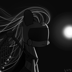 Size: 1000x1000 | Tagged: safe, artist:lamb, derpibooru import, oc, oc only, pony, drawthread, grayscale, monochrome