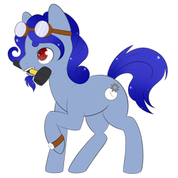 Size: 3200x3200 | Tagged: safe, artist:veincchi, derpibooru import, oc, oc:clockwork, pony, clockwork, commission, hammer, heart eyes, male, rubber mallet, solo, watch, wingding eyes