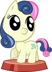 Size: 2288x3161 | Tagged: safe, artist:phucknuckl, derpibooru import, part of a set, bon bon, sweetie drops, earth pony, pony, my little pocket ponies, adorabon, cute, female, pocket ponies, raised hoof, simple background, solo, transparent background