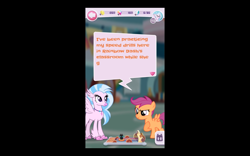 Size: 1280x800 | Tagged: safe, derpibooru import, screencap, scootaloo, silverstream, black bars, dialogue, pocket ponies, screenshots