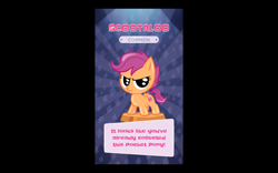 Size: 1280x800 | Tagged: safe, derpibooru import, screencap, scootaloo, black bars, game screencap, pocket ponies, screenshots, solo