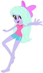 Size: 1880x3204 | Tagged: safe, artist:jawsandgumballfan24, derpibooru import, flitter, equestria girls, barefoot, clothes, feet, female, shirt, shorts, solo, t-shirt