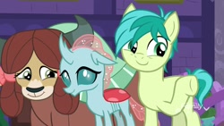 Size: 1920x1080 | Tagged: safe, derpibooru import, screencap, ocellus, sandbar, yona, pony, school raze