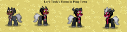 Size: 1221x312 | Tagged: safe, artist:nukarulesthehouse1, derpibooru import, lord tirek, pony, devious, evil, game, grass, horns, pony town, screenshots, tail, wicked