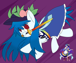 Size: 6000x5000 | Tagged: safe, artist:mrneo, derpibooru import, pony, absurd resolution, clothes, crossover, dress, female, hat, hinanai tenshi, mare, ponified, solo, sword, touhou, weapon