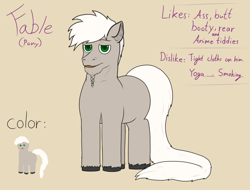 Size: 2900x2200 | Tagged: safe, artist:lazyfable, derpibooru import, oc, oc only, oc:lazyfable, pony, beard, facial hair, male, reference sheet, stallion