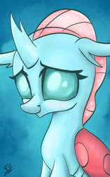 Size: 660x1056 | Tagged: safe, artist:dsana, derpibooru import, ocellus, changedling, changeling, blushing, cute, diaocelles, female, solo