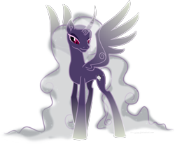 Size: 3200x2633 | Tagged: safe, artist:aeonkrow, derpibooru import, oc, oc only, oc:moonlight wraith, alicorn, pony, alicorn oc, curved horn, ethereal mane, female, high res, horn, mare, show accurate, simple background, solo, transparent background, vector