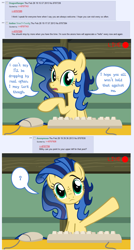 Size: 829x1548 | Tagged: safe, artist:flash equestria photography, derpibooru import, oc, oc:milky way, earth pony, pony, milkmare of trottingham, 4chan, ask, computer mouse, female, keyboard, mare, solo, tumblr