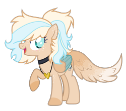 Size: 2005x1773 | Tagged: safe, artist:nightmarye, derpibooru import, oc, oc:cupcake blue, pegasus, pony, female, mare, raised hoof, simple background, solo, transparent background