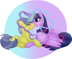 Size: 1024x842 | Tagged: safe, artist:thenorwegianbrony, derpibooru import, comet tail, twilight sparkle, twilight sparkle (alicorn), alicorn, cometlight, female, male, shipping, straight