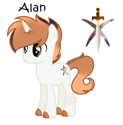 Size: 1024x1043 | Tagged: safe, artist:starglaxy, derpibooru import, oc, oc only, oc:alan, pony, unicorn, colt, male, simple background, solo, transparent background