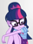 Size: 504x671 | Tagged: safe, derpibooru import, screencap, sci-twi, twilight sparkle, better together, equestria girls, rollercoaster of friendship, clothes, cropped, female, geode of telekinesis, glasses, hand on head, legs, ponytail, skirt