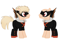 Size: 2720x1680 | Tagged: safe, artist:bloodlover2222, derpibooru import, pony, ground zero's hero costume, katsuki bakugou, my hero academia, ponified, quirked pony, simple background, solo, transparent background