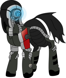 Size: 4583x5402 | Tagged: safe, artist:drops-of-blood, derpibooru import, oc, oc only, oc:chaild viktor, pony, absurd resolution, crossover, geth, legion, male, mass effect, ponified, simple background, solo, transparent background