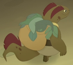 Size: 265x235 | Tagged: safe, derpibooru import, screencap, anthro, fish, lizard, my little pony: the movie, bird's eye view, cropped, klugetowner, lizardman, reptile, solo, unnamed character