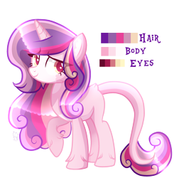 Size: 2566x2614 | Tagged: safe, artist:sugaryicecreammlp, derpibooru import, oc, pony, unicorn, female, mare, offspring, parent:princess cadance, parents:canon x oc, simple background, solo, transparent background