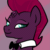 Size: 849x849 | Tagged: safe, artist:sjart117, derpibooru import, fizzlepop berrytwist, tempest shadow, pony, my little pony: the movie, animated, barely animated, bowtie, broken horn, bust, eye shimmer, female, gif, horn, looking at you, mare, portrait, solo