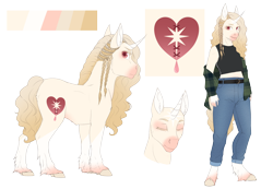 Size: 3936x2723 | Tagged: safe, artist:askbubblelee, derpibooru import, oc, oc only, oc:cross stitch, anthro, pony, unguligrade anthro, unicorn, albino, anthro with ponies, clothes, female, mare, simple background, solo, transparent background