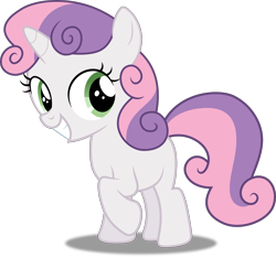 Size: 3214x3000 | Tagged: safe, artist:dashiesparkle, derpibooru import, sweetie belle, pony, unicorn, .svg available, cute, diasweetes, female, filly, looking back, simple background, smiling, solo, transparent background, vector