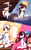 Size: 750x1211 | Tagged: safe, artist:lumineko, derpibooru import, oc, oc only, oc:electra sparks, oc:opuscule antiquity, oc:sahara sunset, pony, unicorn, bathing, blushing, breath, brush, brushing, comic, cute, eyes closed, female, hat, heart, magic, mare, open mouth, pillow, sauna, sigh, sitting, smiling, spa, sponge, telekinesis, towel, washing, water, wet