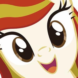 Size: 800x799 | Tagged: safe, derpibooru import, oc, oc only, oc:poniko, earth pony, pony, female, hi anon, looking at you, mare, meme, open mouth, open smile, smiling, smiling at you, solo