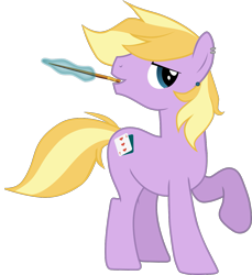 Size: 1191x1302 | Tagged: safe, artist:kevlarbest, derpibooru import, oc, oc only, oc:straight flushed, ear piercing, magic, piercing, simple background, solo, transparent background, vector, wand