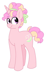 Size: 720x1126 | Tagged: safe, artist:sandwichbuns, derpibooru import, oc, oc:sweet tea, pony, unicorn, female, mare, offspring, parent:big macintosh, parent:sugar belle, parents:sugarmac, simple background, solo, white background