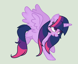 Size: 792x652 | Tagged: safe, artist:theflowercrownqueen, derpibooru import, twilight sparkle, twilight sparkle (alicorn), alicorn, pony, simple background, solo