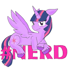 Size: 768x748 | Tagged: safe, artist:princessmuffinart, derpibooru import, twilight sparkle, twilight sparkle (alicorn), alicorn, pony, design, hashtag, nerd, shirt design, simple background, solo, teepublic, transparent background