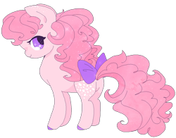 Size: 1066x834 | Tagged: safe, artist:euphoriapony, derpibooru import, cotton candy (g1), earth pony, pony, g1, bow, female, looking at you, mare, plot, profile, simple background, standing, tail bow, transparent background