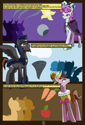 Size: 4750x7000 | Tagged: safe, artist:chedx, derpibooru import, chancellor puddinghead, commander hurricane, princess platinum, earth pony, pegasus, pony, unicorn, comic:mlp old tales, absurd resolution, adventure, comic, earth pony tribe, fanfic, fantasy, female, male, mare, pegasus tribe, stallion, unicorn tribe