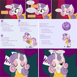 Size: 8000x8000 | Tagged: safe, artist:gm-scoots, derpibooru import, sweetie belle, shark, comic:bleeding hearts, absurd resolution, aria di mezzo caraterre, d20, dungeons and dragons, final fantasy, final fantasy vi, implied scootaloo, offscreen character, ogres and oubliettes, pen and paper rpg, rpg