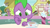 Size: 1280x720 | Tagged: safe, derpibooru import, screencap, spike, dragon, triple threat, claws, male, ponyville, table