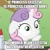 Size: 500x500 | Tagged: safe, derpibooru import, edit, edited screencap, screencap, sweetie belle, pony, unicorn, ponyville confidential, cropped, exploitable, female, filly, horn, image macro, meme, solo, sudden clarity sweetie belle, text, two toned mane, white coat, wide eyes