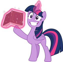 Size: 1211x1203 | Tagged: safe, artist:frownfactory, derpibooru import, twilight sparkle, twilight sparkle (alicorn), alicorn, best gift ever, .svg available, adorkable, book, cute, dork, faic, female, grin, horn, magic, mare, simple background, smiling, solo, squee, svg, transparent background, vector, wings
