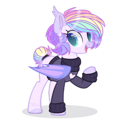 Size: 1024x1021 | Tagged: safe, artist:_spacemonkeyz_, derpibooru import, oc, oc only, oc:sugar pill, bat pony, pony, bat pony oc, clothes, female, mare, simple background, solo, sweater, transparent background, turtleneck