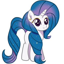 Size: 1024x1024 | Tagged: safe, artist:koharuveddette, derpibooru import, oc, oc only, pony, unicorn, adoptable, breedable, ethereal mane, female, magical lesbian spawn, mare, offspring, parent:princess celestia, parent:rarity, parents:rarilestia, solo, starry mane