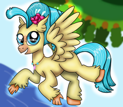 Size: 2300x2000 | Tagged: safe, artist:artistathefilly, derpibooru import, princess skystar, classical hippogriff, hippogriff, my little pony: the movie, flying