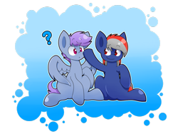 Size: 1280x960 | Tagged: safe, artist:hungrysohma, derpibooru import, oc, oc only, oc:gloom plus, oc:windy dripper, boop, chibi, cute, simple background, transparent background