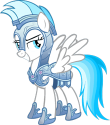 Size: 1024x1161 | Tagged: safe, artist:snowy-arc, derpibooru import, oc, oc:lesa castle, pegasus, pony, armor, female, guardsmare, mare, royal guard, simple background, solo, transparent background