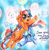 Size: 1009x1024 | Tagged: safe, artist:avui, derpibooru import, oc, oc only, oc:ember, oc:ember (hwcon), oc:glace (hwcon), earth pony, pony, balloon, colt, confetti, duo, dutch cap, female, hat, hearth's warming con, hearth's warming con 2020, looking at you, male, mare, mascot, netherlands, underhoof